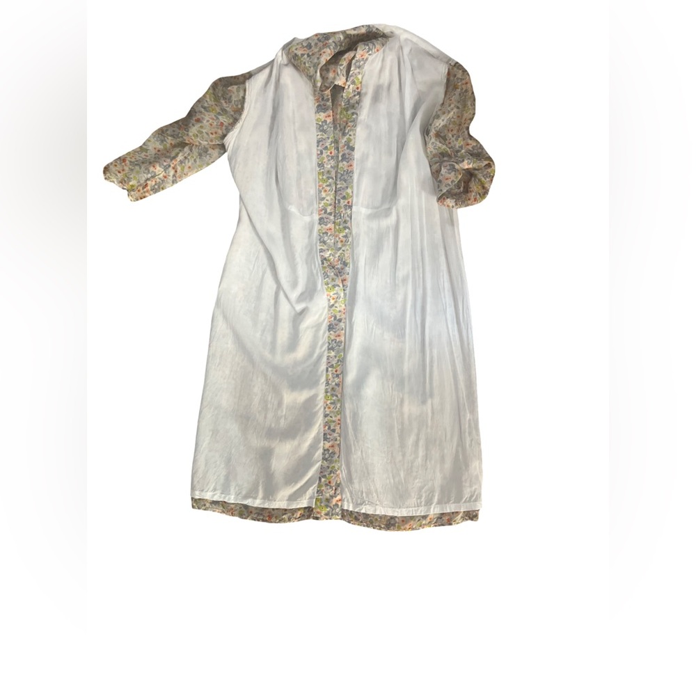Rosie Pope Maternity Floral Silk Button down dress Size Small - Picture 6 of 10